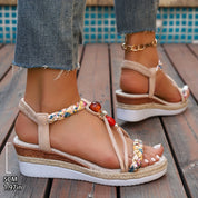 Sandali Orthopedic con Zeppa in Iuta Intrecciata a Mano con Arch Support e Cinturino Regolabile 7