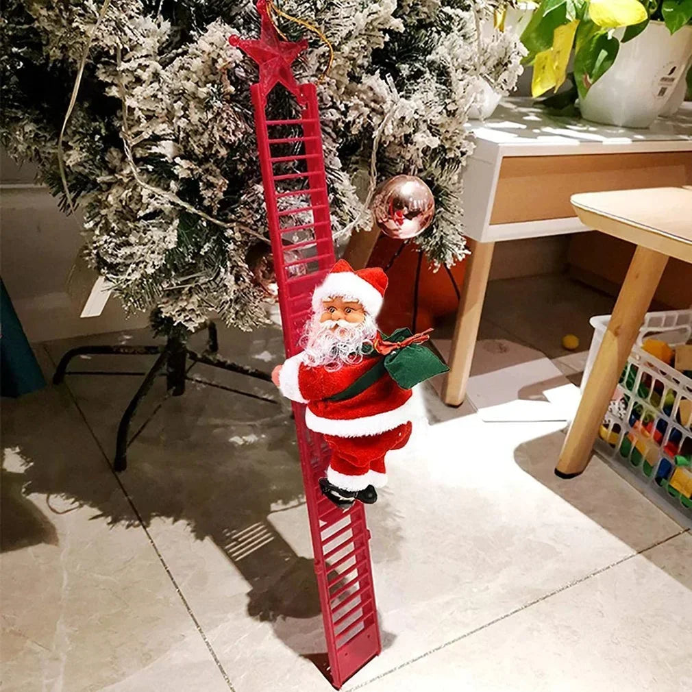 SantaClimb | Scala elettrica musicale di Babbo Natale per decorazioni natalizie 0