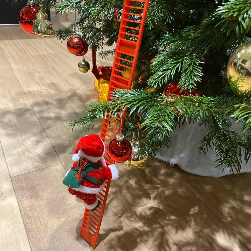 SantaClimb | Scala elettrica musicale di Babbo Natale per decorazioni natalizie 1