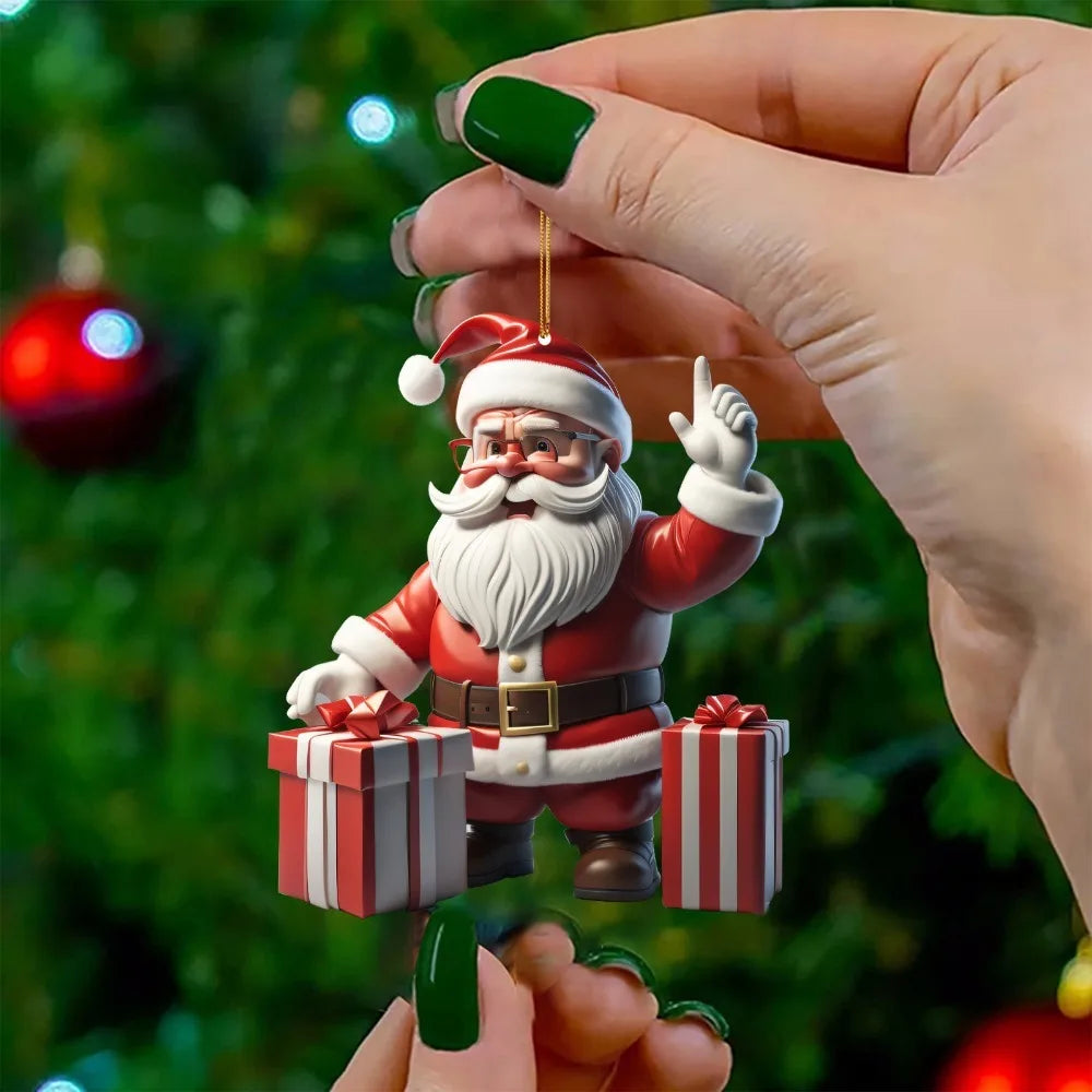 SantaHangs | Mini decorazioni sospese a forma di Babbo Natale 0