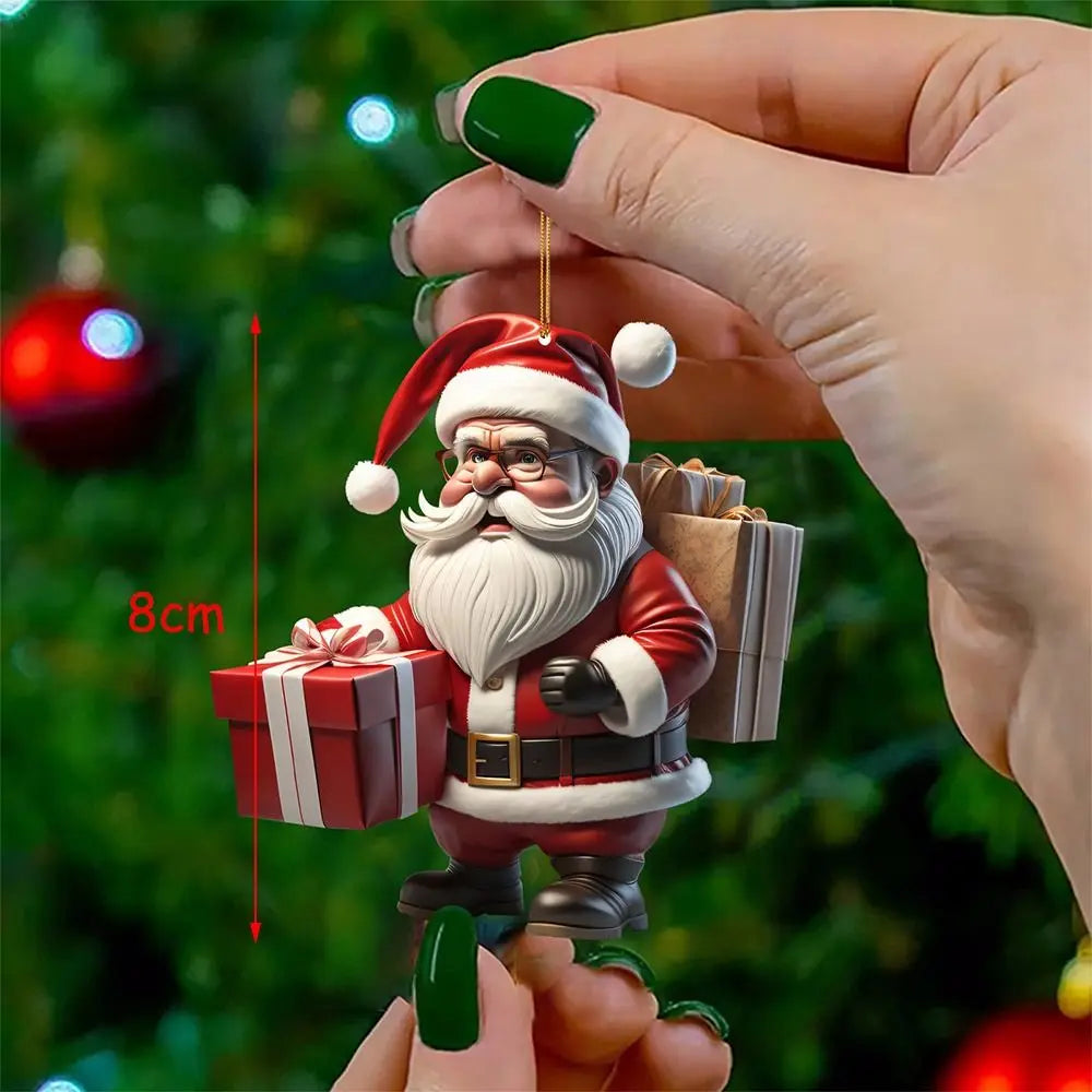 SantaHangs | Mini decorazioni sospese a forma di Babbo Natale 1