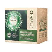 Confezione crema antirughe Chafful, design verde e oro, testo cinese, crema nutriente rassodante, skincare giovanile, 50g.