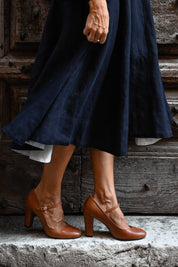 Scarpe da donna con tacco largo e supporto ortopedico, cinturino regolabile 1