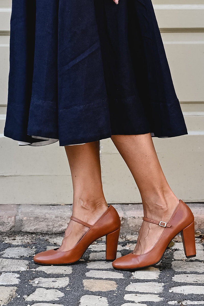 Scarpe da donna con tacco largo e supporto ortopedico, cinturino regolabile 3