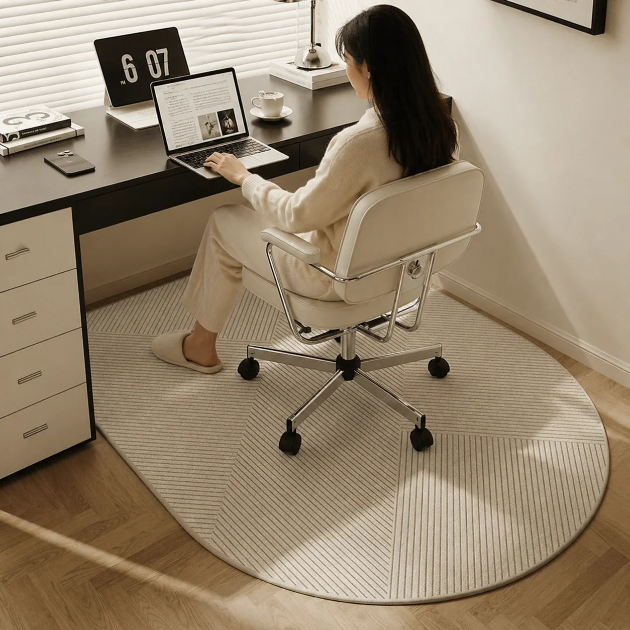 Schutzmatte für Bürostühle mit rutschfester Unterseite 4