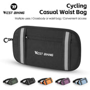 Borsa da ciclismo West Biking, marsupio casual nero, multiuso, accesso comodo, disponibile in vari colori, ideale per sport e attività all'aperto.