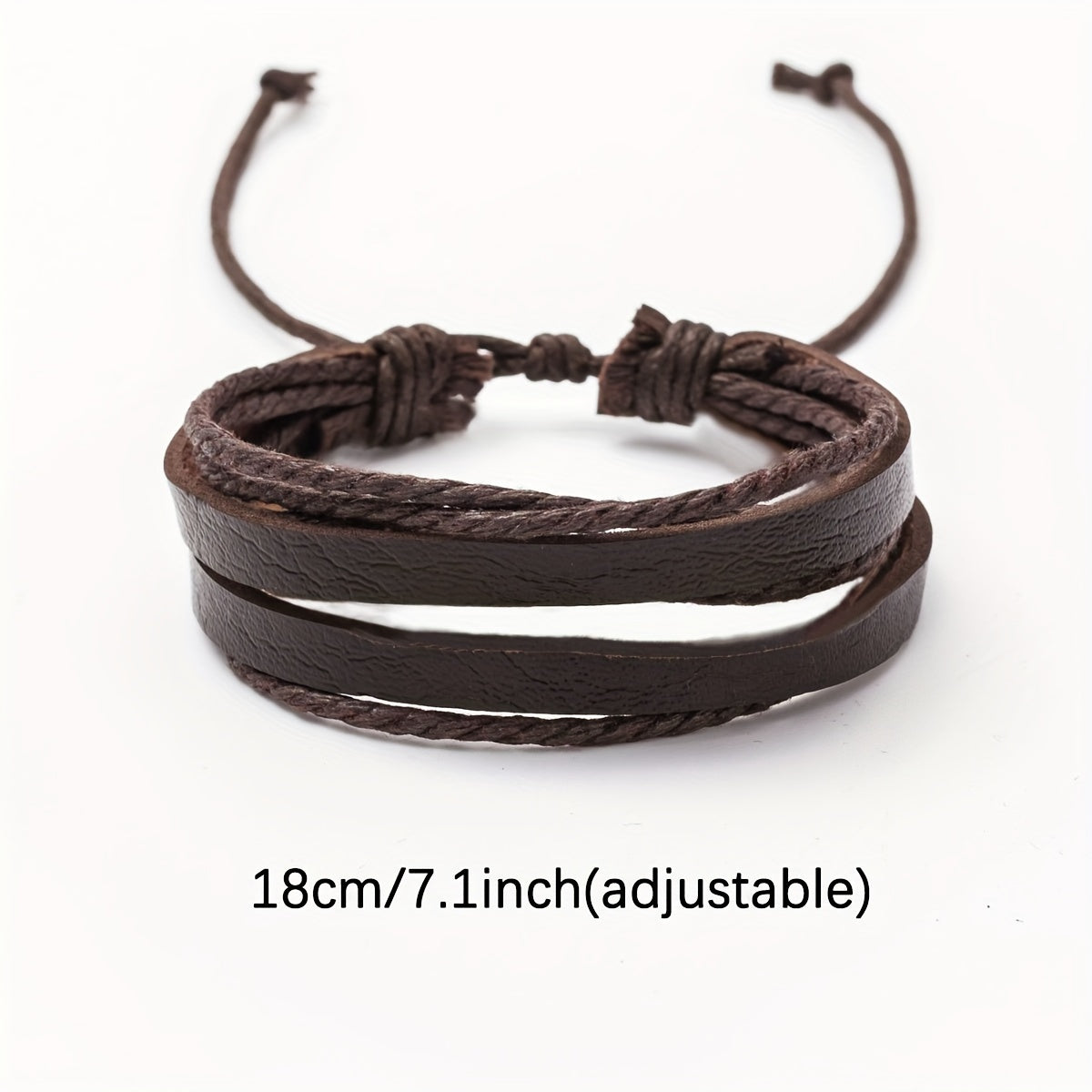 Set Bracciali Uomo in Pelle e Legno Elegante e Resistente 3