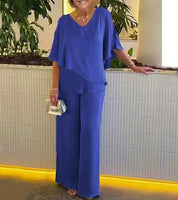 Set Elegante da Due Pezzi per Donne - Top e Pantaloni Fluidi Ideali per Occasioni Speciali e Look Raffinati 0