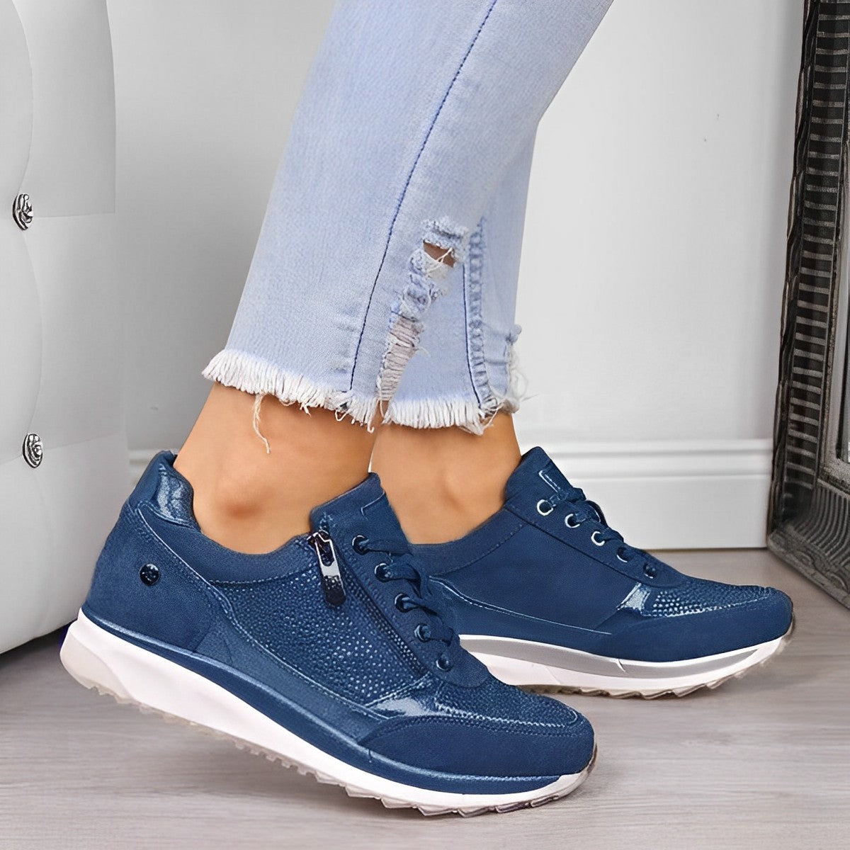Sneakers Orthopedic con Zip e Suola Ammortizzata per Comfort Quotidiano 10