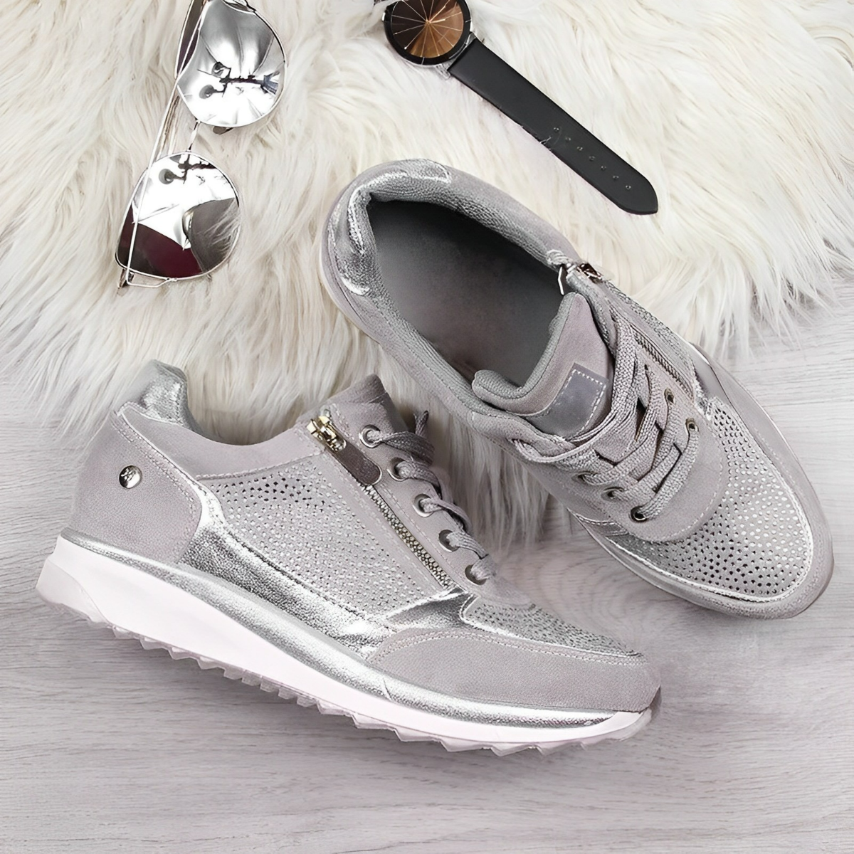 Sneakers Orthopedic con Zip e Suola Ammortizzata per Comfort Quotidiano 7