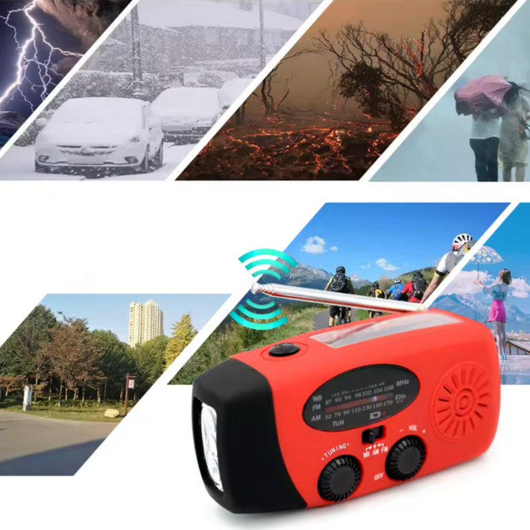 SolarWave | Radio di emergenza a manovella alimentata ad energia solare per uso esterno 1