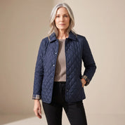 Sophie | Damen Steppjacke mit Knopfleiste leichte taillierte Übergangsjacke 4