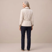 Sophie | Damen Steppjacke mit Knopfleiste leichte taillierte Übergangsjacke 7