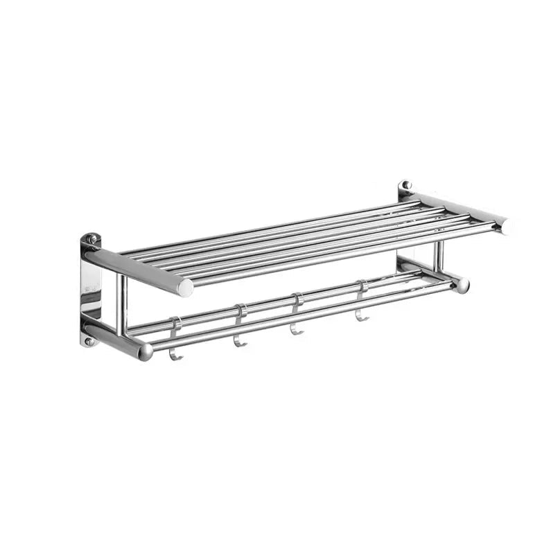 Space-saving wall rack with modern minimalist design for bathroom and kitchen 0