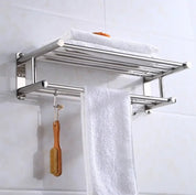 Space-saving wall rack with modern minimalist design for bathroom and kitchen 1