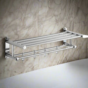 Space-saving wall rack with modern minimalist design for bathroom and kitchen 2