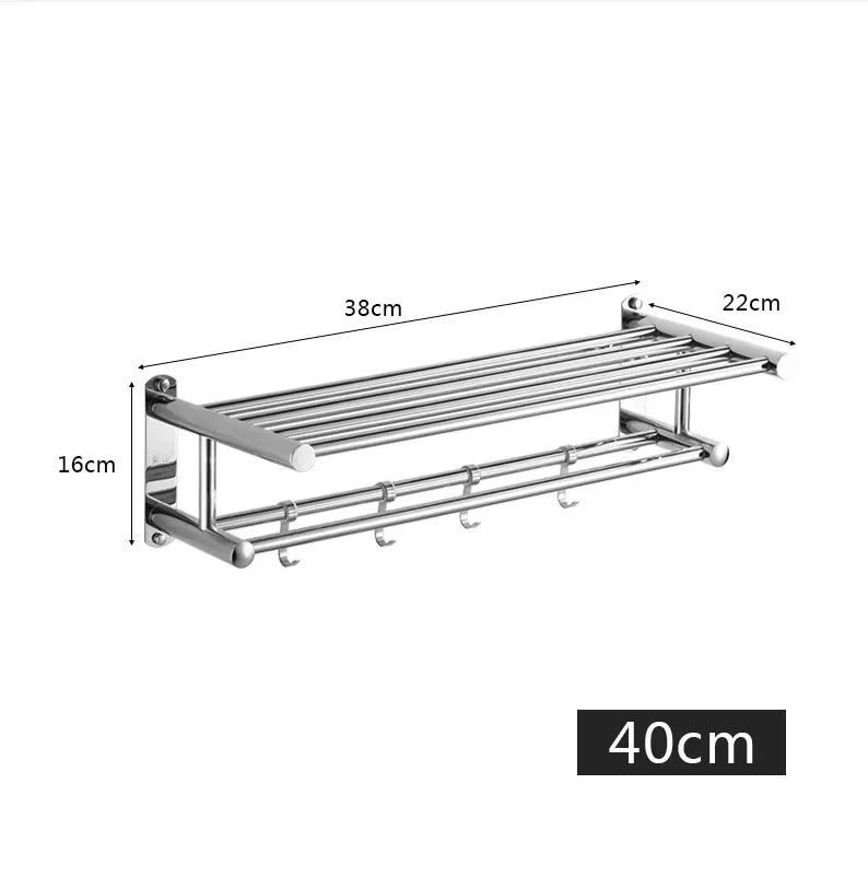 Space-saving wall rack with modern minimalist design for bathroom and kitchen 3