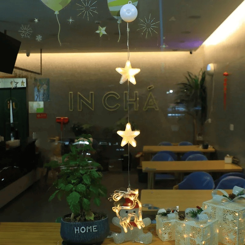 SparkleLights | Lampada LED a forma di stella con fiocco di neve per decorazioni natalizie 24