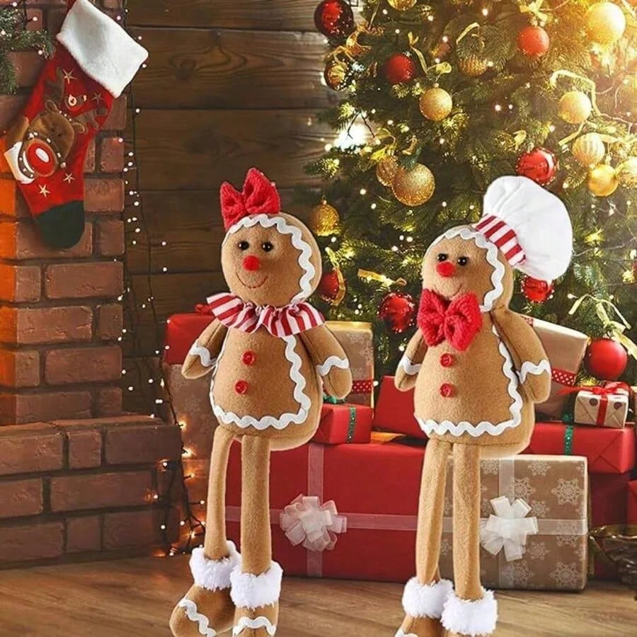 Splendore di pan di zenzero | Decorazione natalizia a forma di gnomo di peluche morbido 1