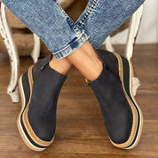 Stivaletti Donna Orthopedic con Zeppa e Zip Laterale per Supporto Arco Plantare, Comfort e Stile Elegante 3