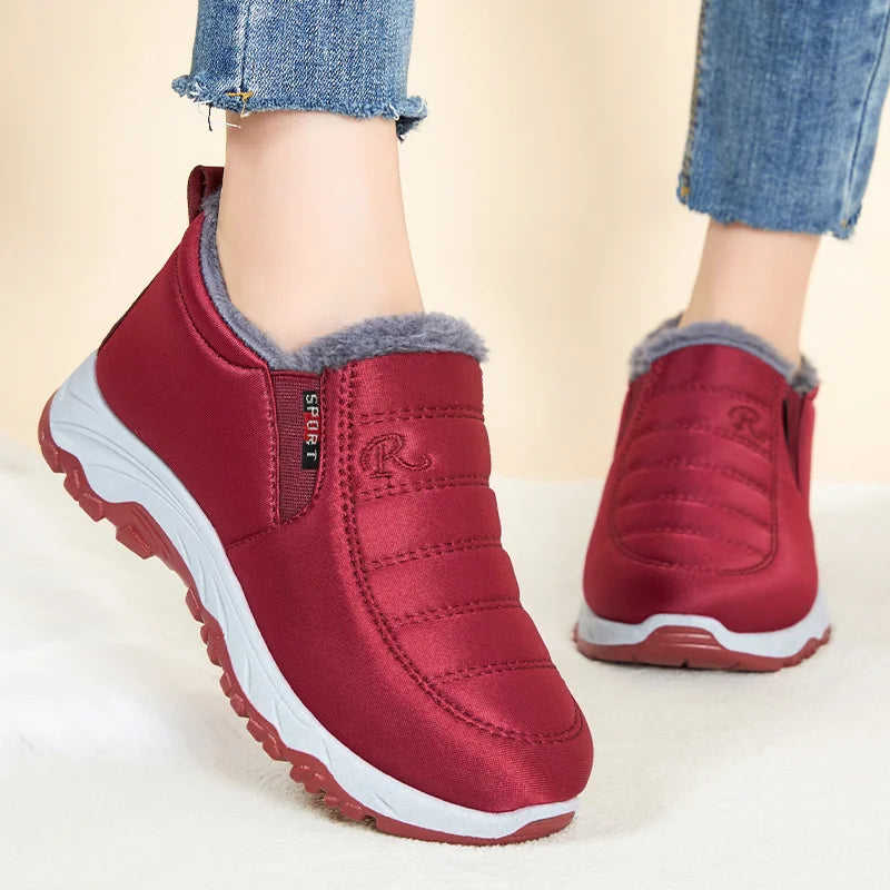 Stivali invernali slip-on alla moda per donna | Con cerniera 0