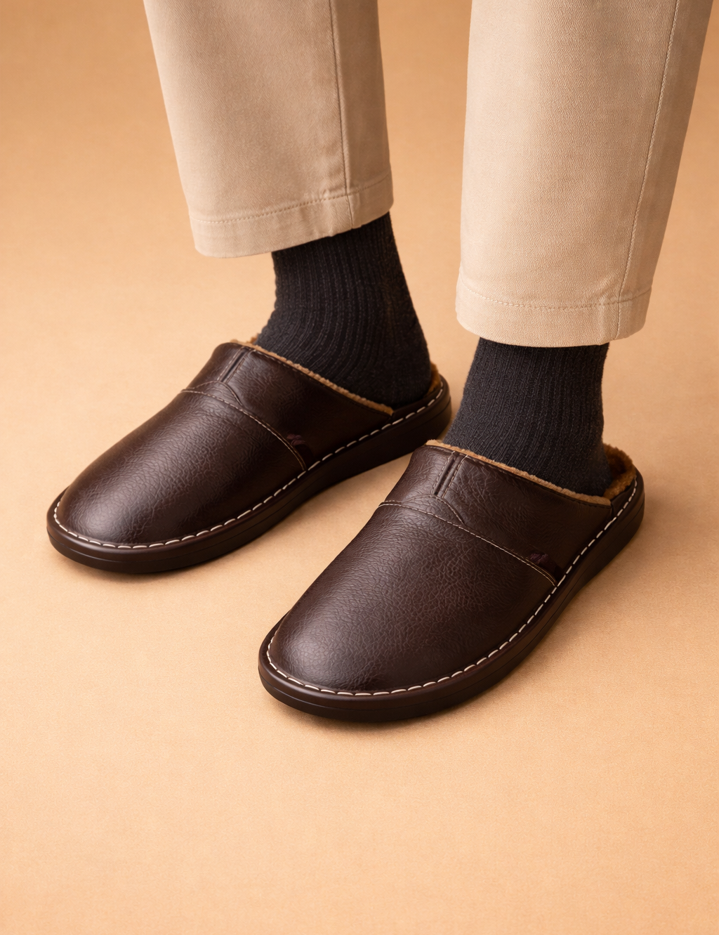 Stylish_brown_slippers_and_beige_pants.png