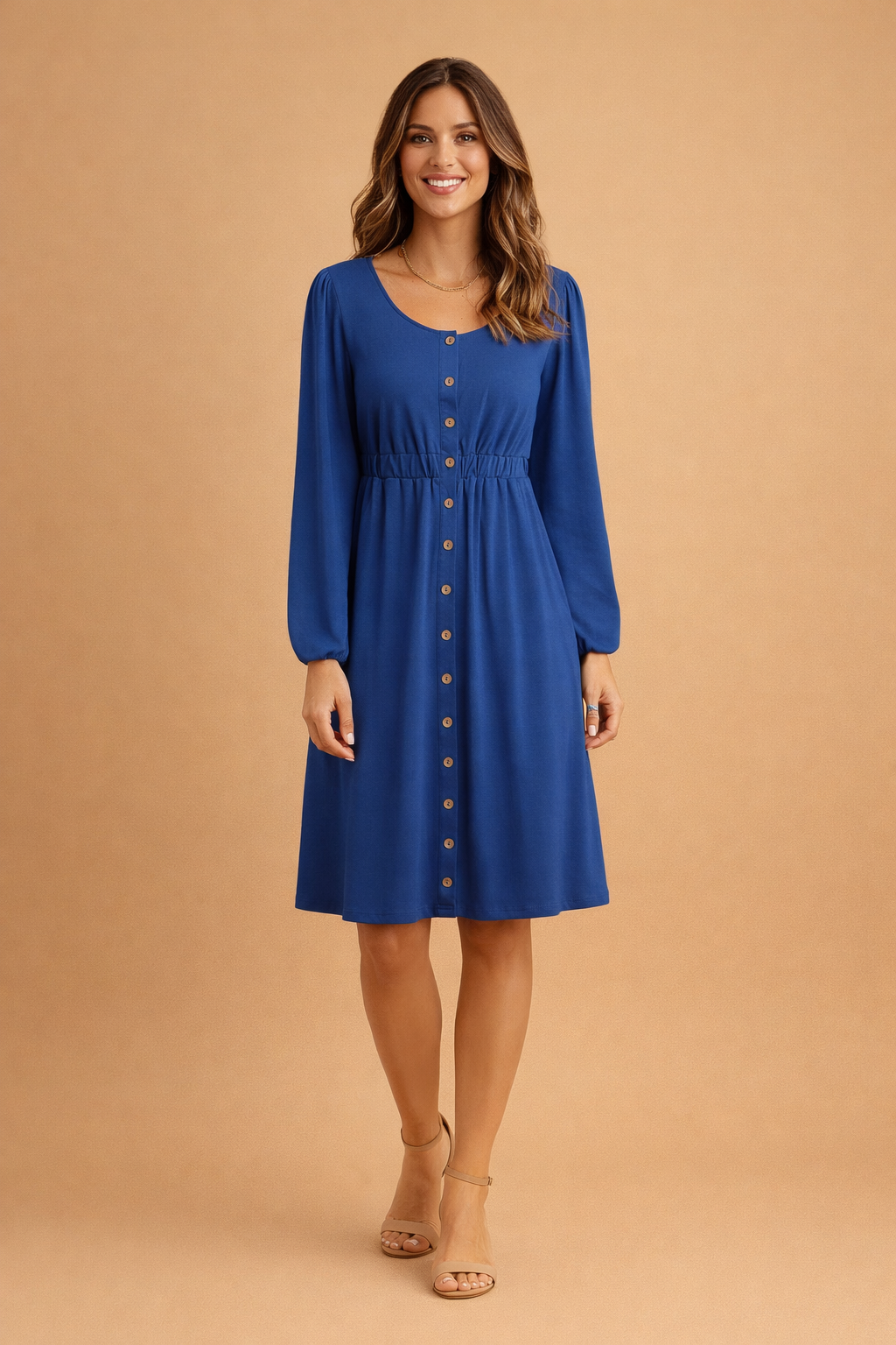 AVINA | Elegante vestido de verano abotonado para el invierno