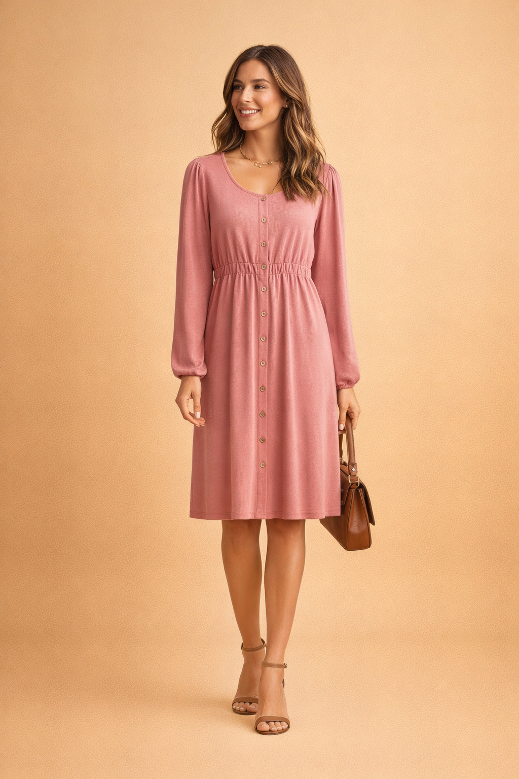 AVINA | Elegante vestido de verano abotonado para el invierno