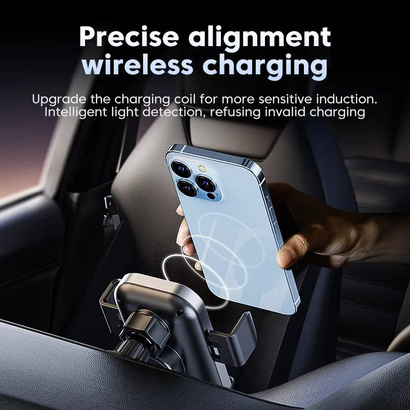 Supporto per telefono con caricabatterie wireless per auto 1
