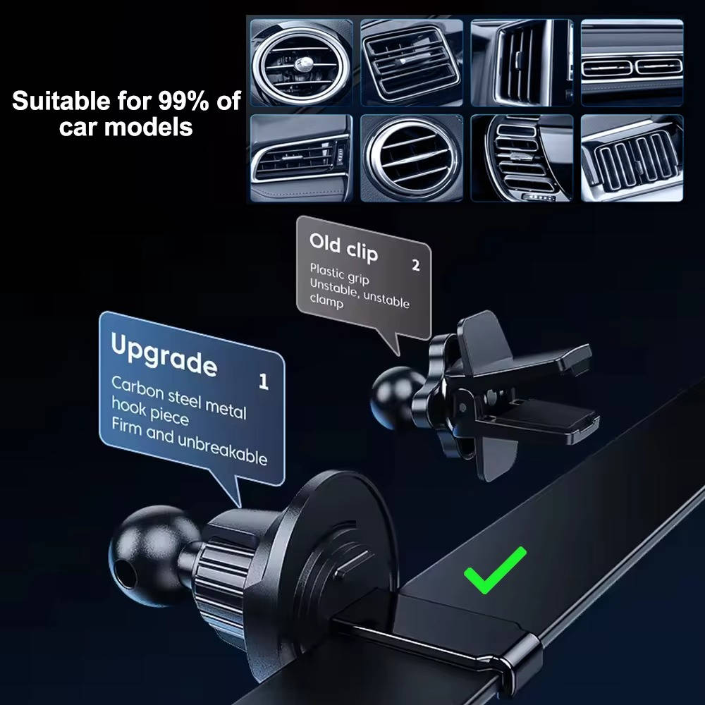 Supporto per telefono con caricabatterie wireless per auto 3