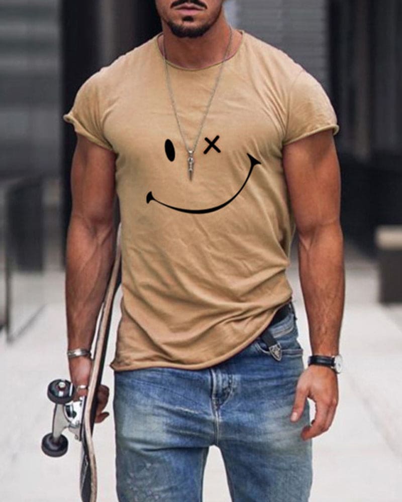 T-shirt Casual da Uomo Girocollo Estiva in Cotone Comoda 1