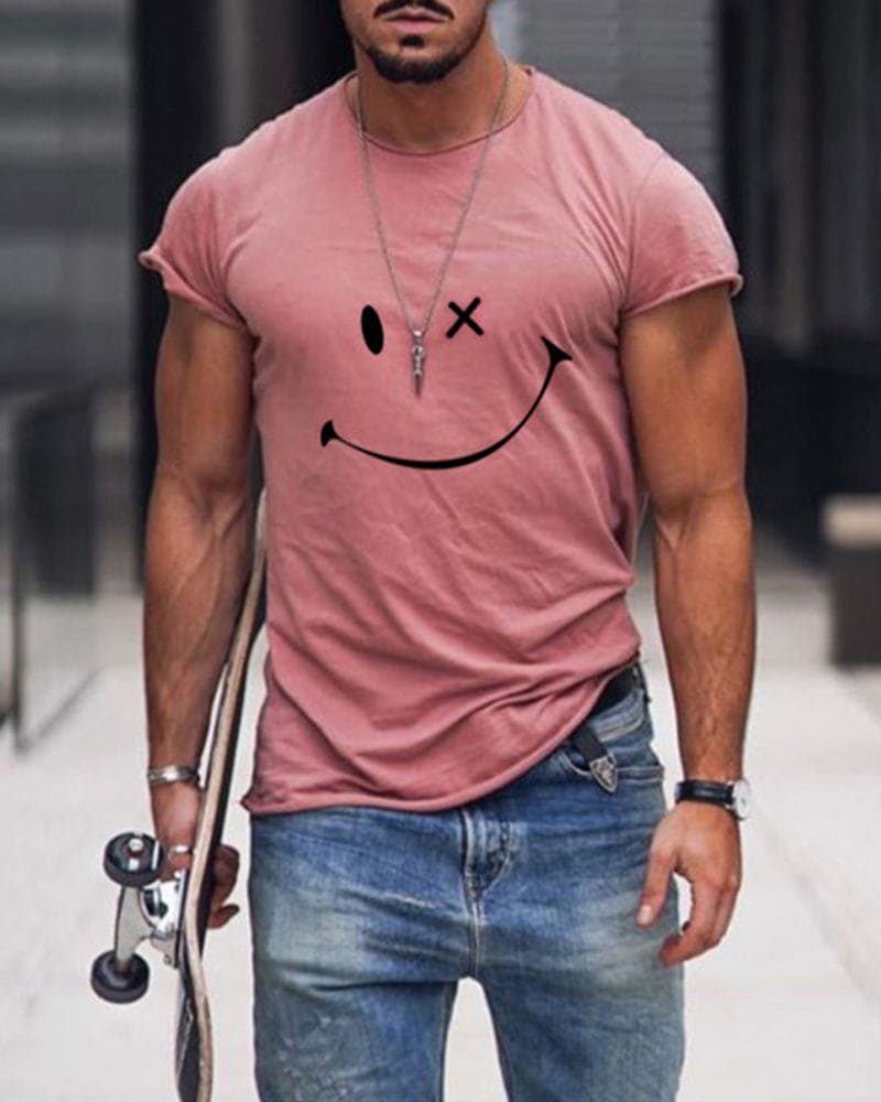 T-shirt Casual da Uomo Girocollo Estiva in Cotone Comoda 2