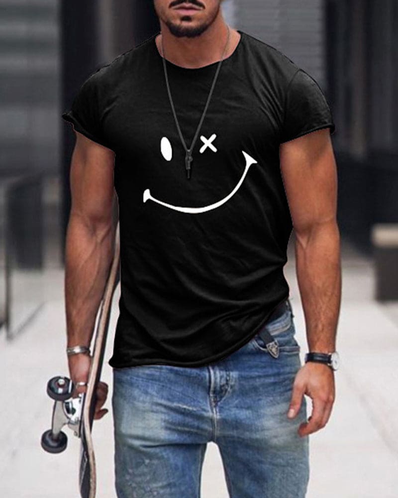 T-shirt Casual da Uomo Girocollo Estiva in Cotone Comoda 3