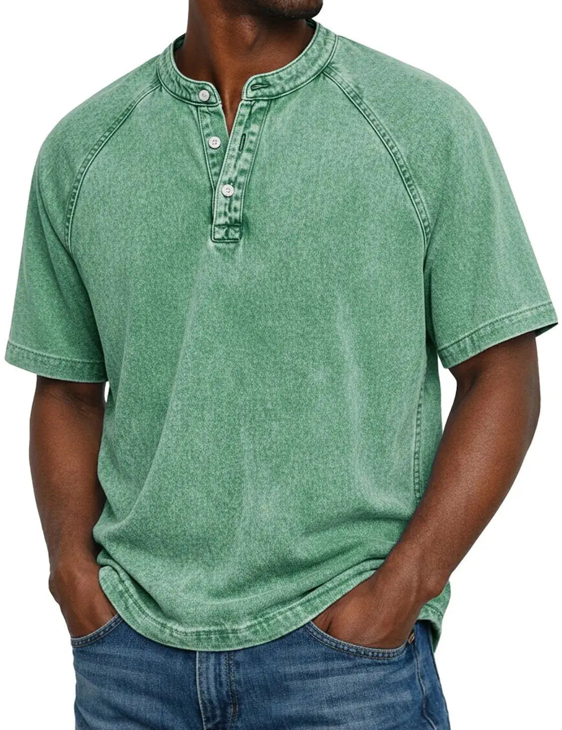 T Shirt Uomo Henley Casual con Maniche Corte e Design Versatile - Magliette Uomo per Comfort Quotidiano 5