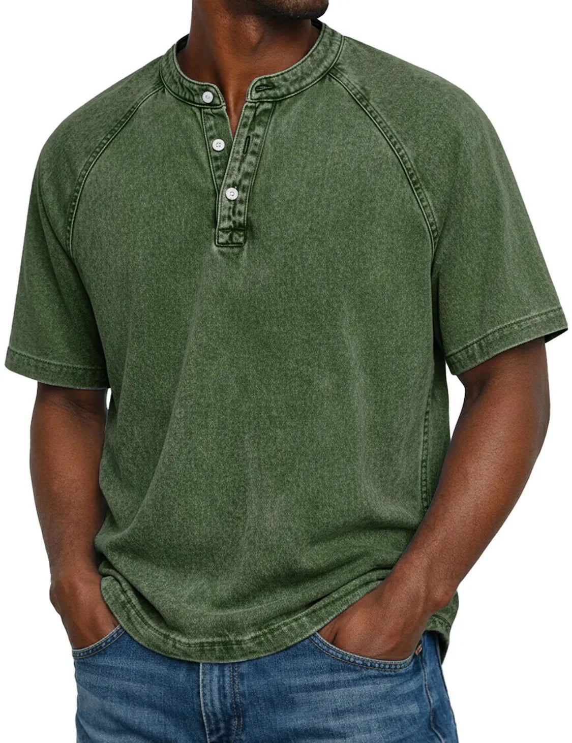 T Shirt Uomo Henley Casual con Maniche Corte e Design Versatile - Magliette Uomo per Comfort Quotidiano 6