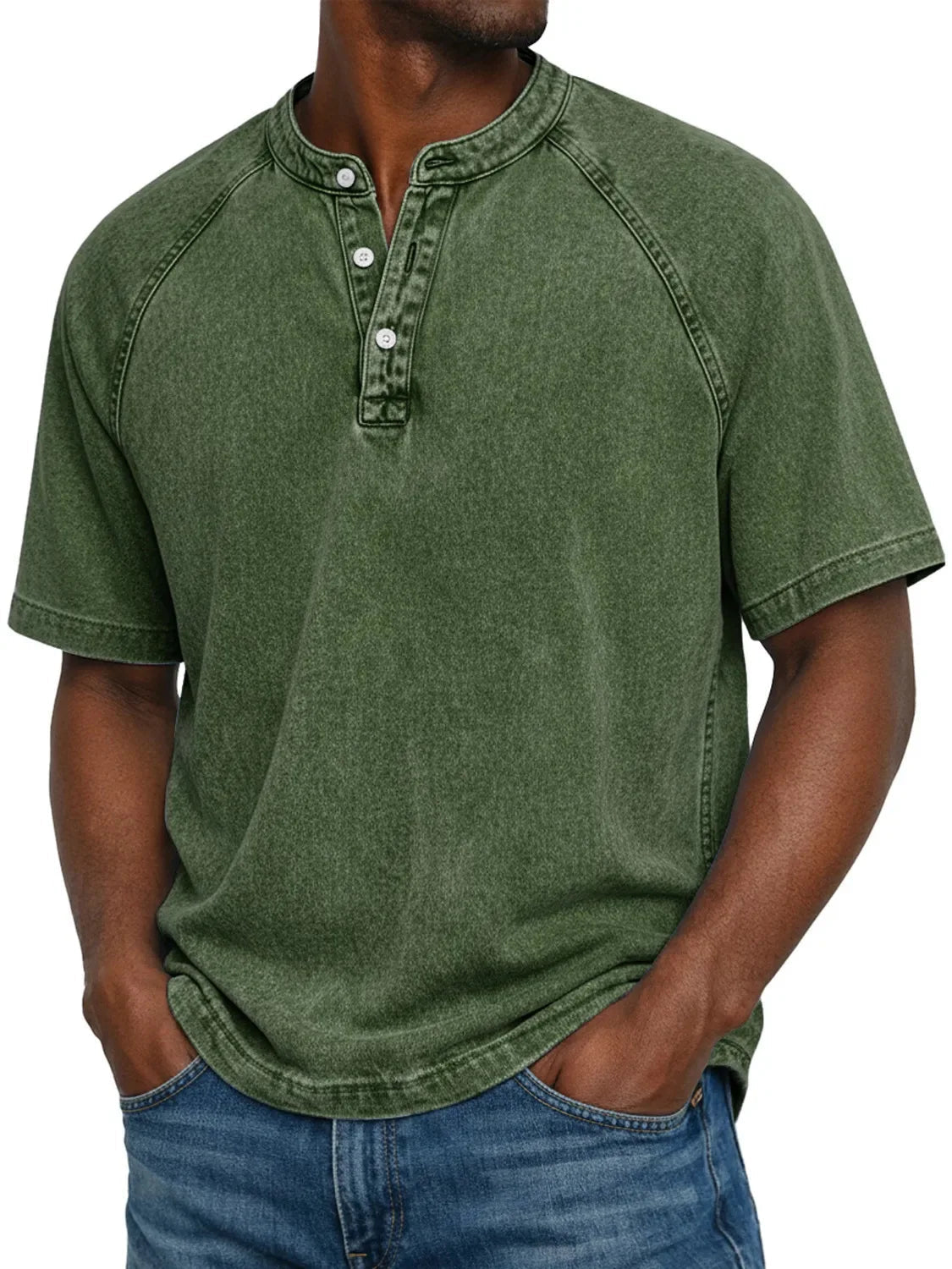 T Shirt Uomo Henley Casual con Maniche Corte e Design Versatile - Magliette Uomo per Comfort Quotidiano 6