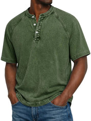 T Shirt Uomo Henley Casual con Maniche Corte e Design Versatile - Magliette Uomo per Comfort Quotidiano 6