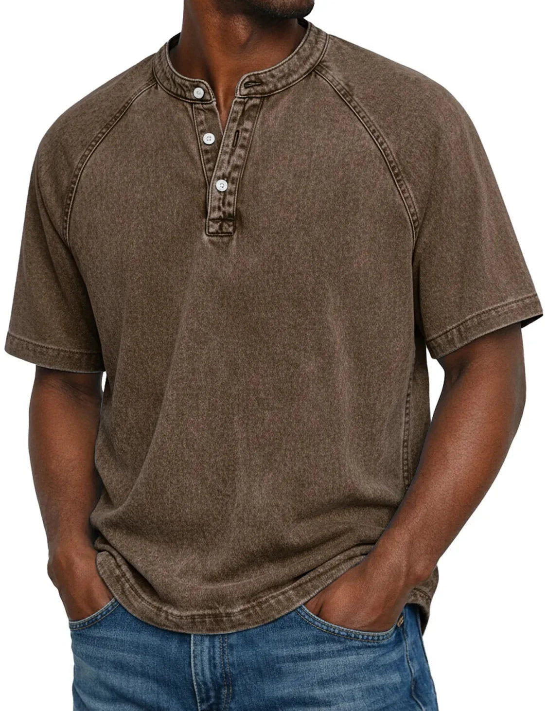 T Shirt Uomo Henley Casual con Maniche Corte e Design Versatile - Magliette Uomo per Comfort Quotidiano 7