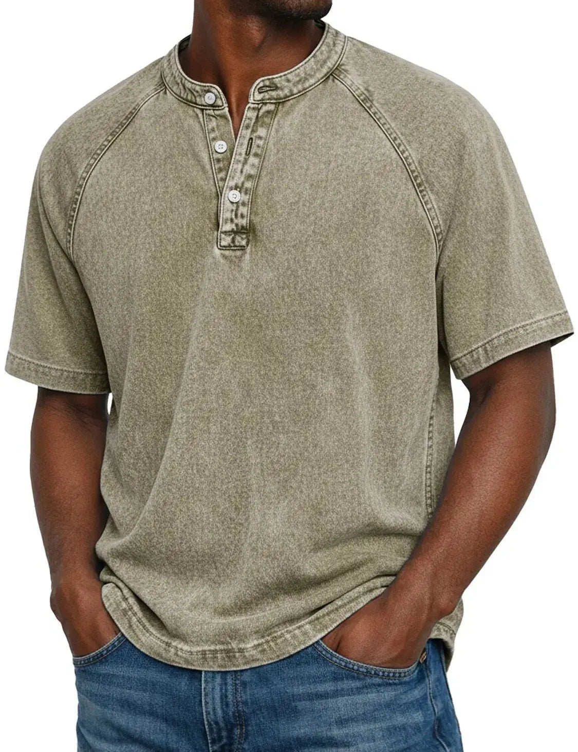 T Shirt Uomo Henley Casual con Maniche Corte e Design Versatile - Magliette Uomo per Comfort Quotidiano 8