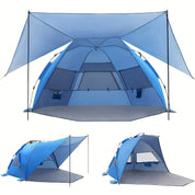 Tenda da Spiaggia Leggera e Spaziosa con Protezione UV per 4-6 Persone 5