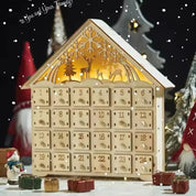TimberGlow | Elegante calendario dell'Avvento in legno con luci decorative natalizie 7