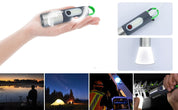Torcia LED ricaricabile con zoom – Luce laser bianca compatta super luminosa per campeggio, escursionismo, casa ed emergenze all'aperto 0