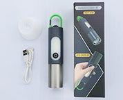 Torcia LED ricaricabile con zoom – Luce laser bianca compatta super luminosa per campeggio, escursionismo, casa ed emergenze all'aperto 1