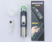 Torcia LED ricaricabile con zoom – Luce laser bianca compatta super luminosa per campeggio, escursionismo, casa ed emergenze all'aperto 1