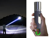 Torcia LED ricaricabile con zoom – Luce laser bianca compatta super luminosa per campeggio, escursionismo, casa ed emergenze all'aperto 5