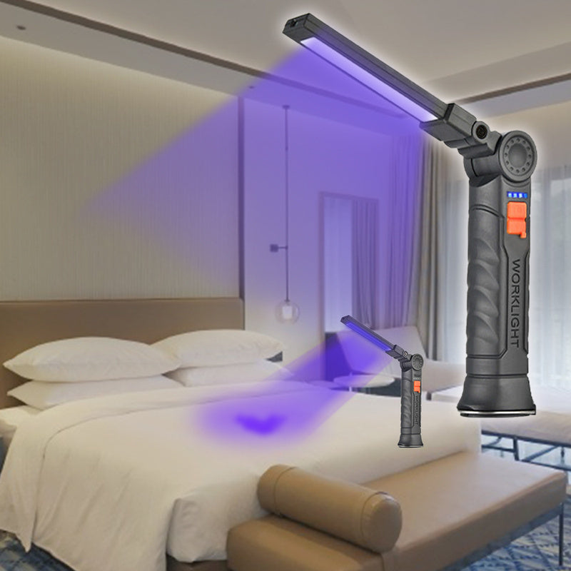 Torcia UV ricaricabile a LED portatile: luce nera per il rilevamento dell'urina degli animali domestici, la pulizia delle macchie e gli elementi essenziali per esterni 1