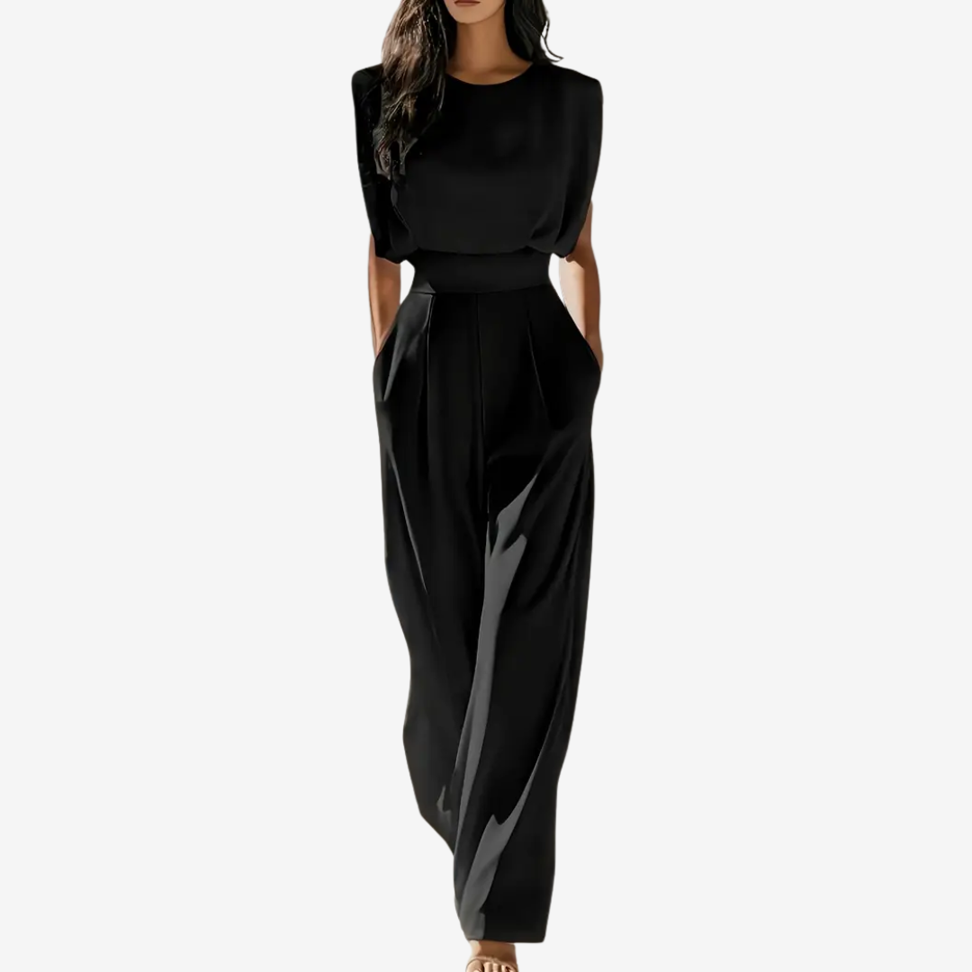 Tuta Donna Elegante con Cintura Definita e Gamba Ampia 2