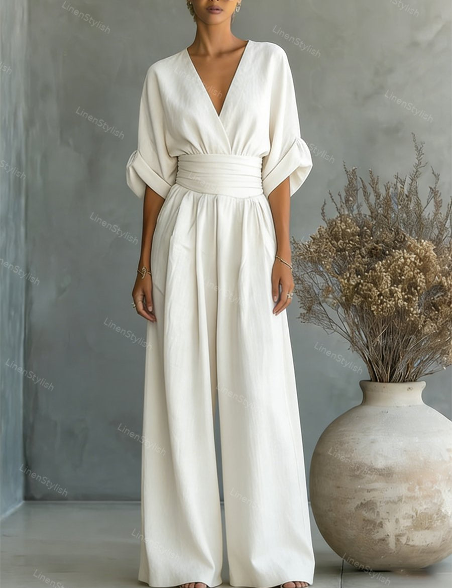 Tuta da Donna Elegante con Scollo a V e Design Contemporaneo 0