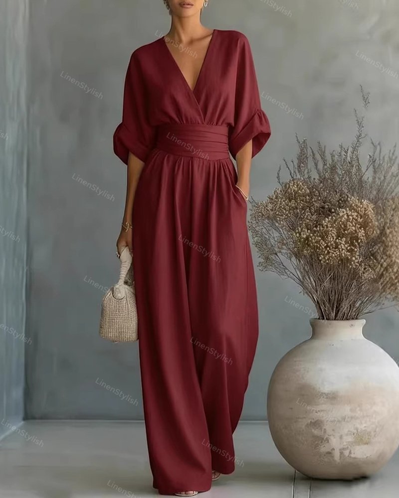 Tuta da Donna Elegante con Scollo a V e Design Contemporaneo 1