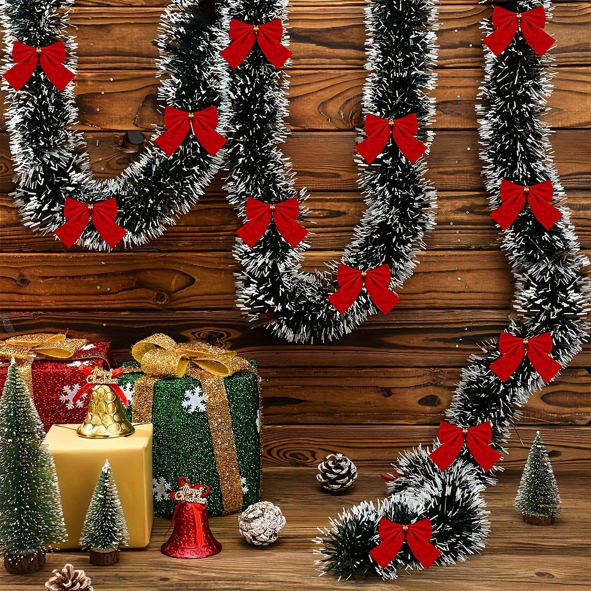 TwinkleTinsel – Set di 2 luci natalizie a LED per uso interno ed esterno 5